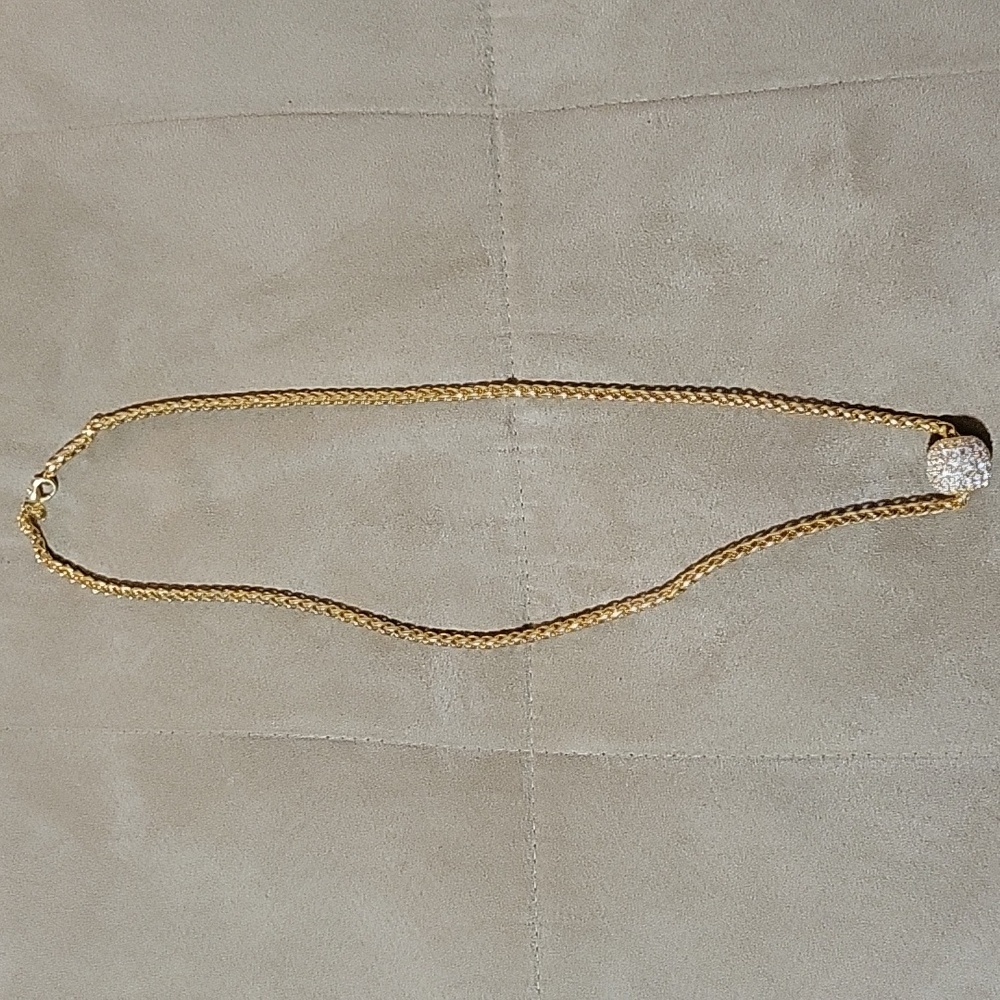 Joan Rivers Rhinestone Pave Ball Pendant Necklace